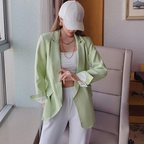 

europe autumn winter trendy loose casual suit coat for women 2021 autumn new design suit blazers 64h6, White;black