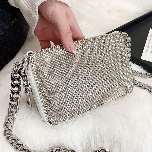 

diamond mini square crossbody bag 2021 spring new high-quality pu leather women's designer handbag chain shoulder messenger bag c0227