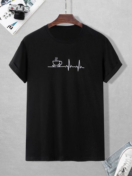 

men cup print tee k54e#, White;black