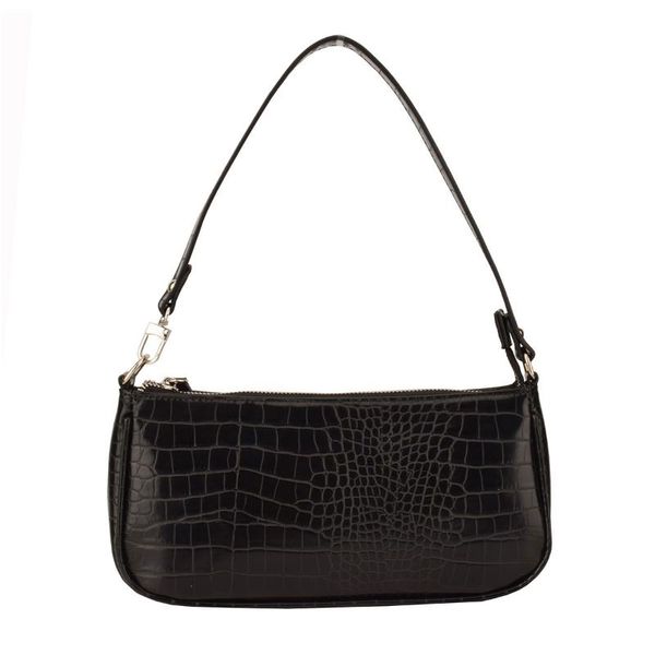 

evening bags 2021 women's pu leather crocodile pattern handbags fashion all-match detachable ladies shoulder bag