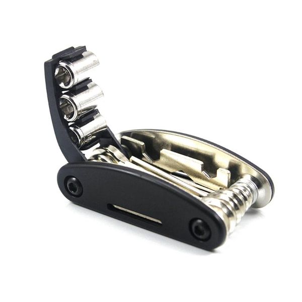 

tools 16 in 1 bicycle repair tool bike pocket multi function folding screwdriver outdoor portable socket accessories