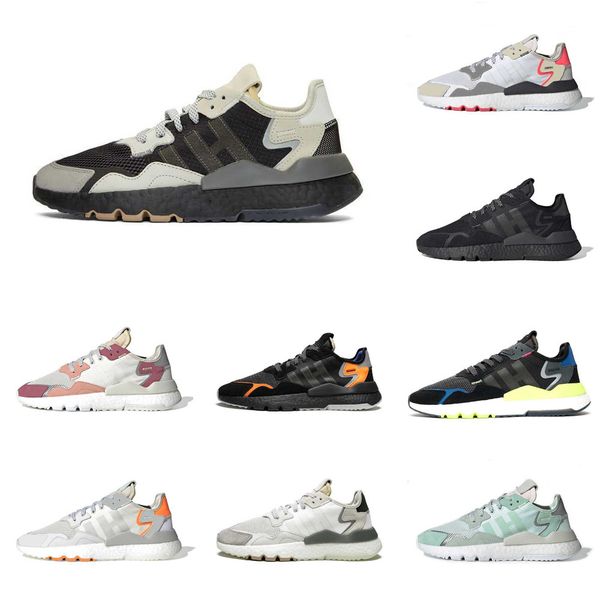 

new nite jogger reflective men women running shoes triple black white green breathable mens trainers sports sneakers size 36-45