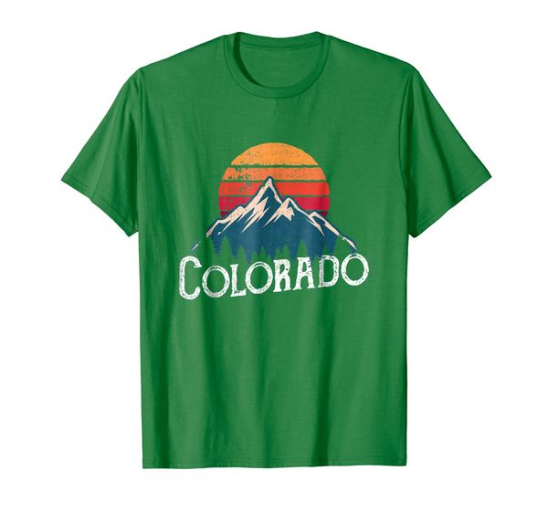 

vintage retro colorado co mountains outdoor wildness t-shirt, White;black