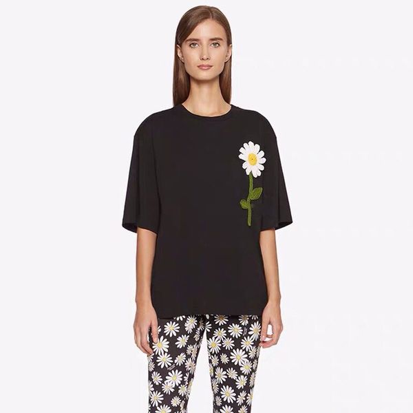 

print letter t-shirt man women embroidery hip hop tees summer skateboard casual fashion short sleeve kg-682, White;black