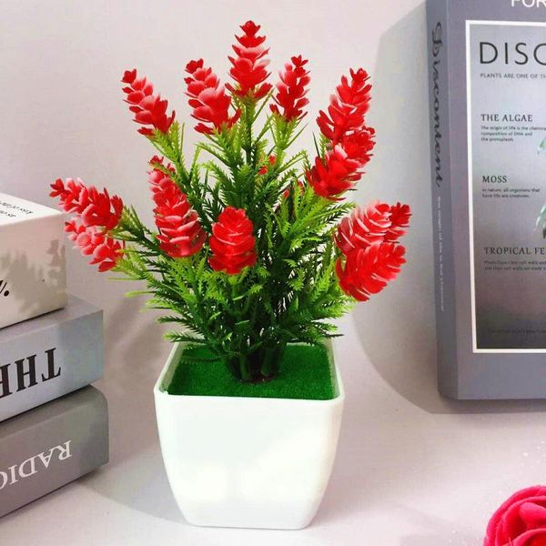 

artificial potted plant fake flower pinecone bonsai home office decoration 18cm decorative flowers & wreaths