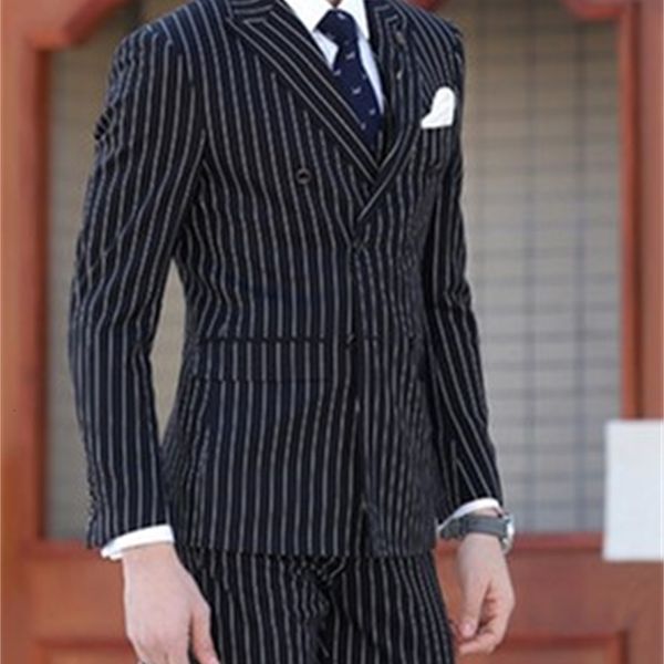 

men's suits & blazers set for bridegroom two season four tracks breasted folded wedding dress british fine hzit, White;black