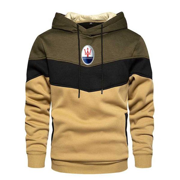 

men's hoodies & sweatshirts winter logo hoodie fashion stitching brand printing street basic large size couple pullover jacket ouma, Black