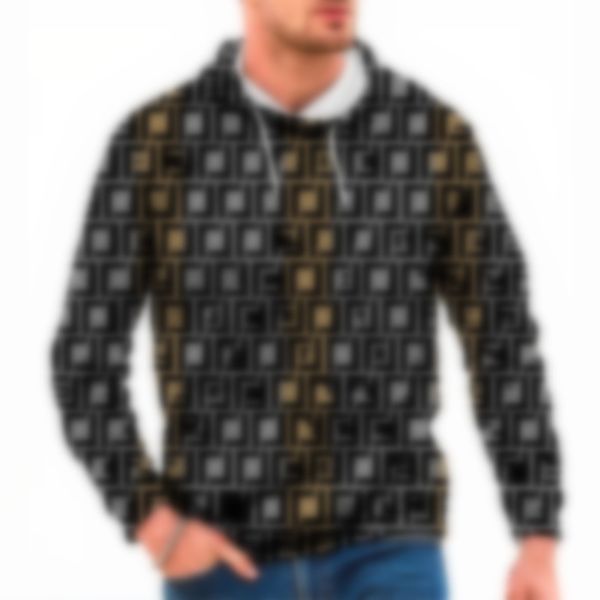 

brand logo luxury designer hoodies plus size pullover printing embroidery mens sweater men women long sleeve hoodie streetwear fashion, Black