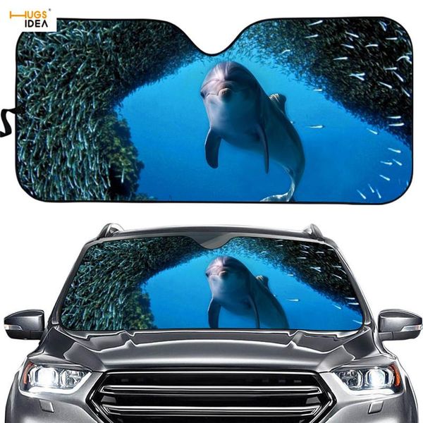 

shade sea world animals print sunshade blocks heat/uv proof interior protector cover reflective sunshine shield car visor