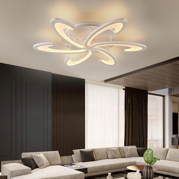 

modern acrylic led chandelier ceiling lamp dimming plafond light fixture led chandeliers lustres for living room bedroom decor