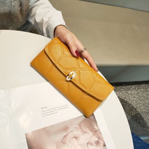 

wallet leather women's soft cow purse long handbag multi-function head, Red;black