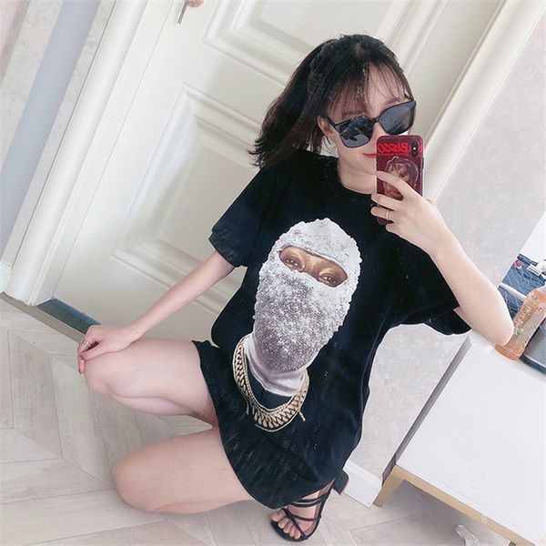 

2021 new 18ss ih nom uh nit men women 1:1 quality summer digital printing loose shirts harajuku oversized t shirt erov, White;black