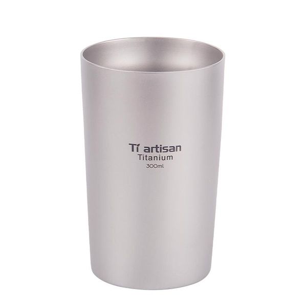 

water bottle tiartisan outdoor titanium beer mug portable double insulated coffee tea drinking wall 300ml