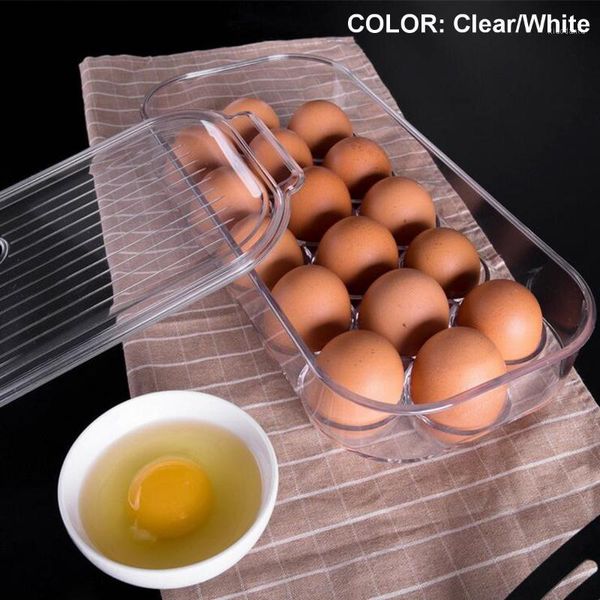 

storage bottles & jars kitchen 16 grids pet eggs box case holder refrigerator food container organizer dustproof tools