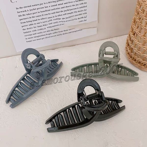 

korean fashion acrylic grab large barrettes simple hair-clip crab hair claws for women girl hair accessories vintage style make, Golden;silver