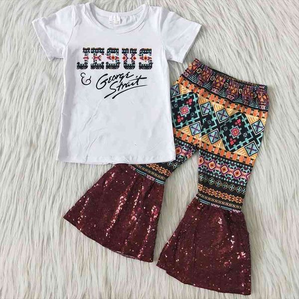 

design baby girls clothes boutique outfits children clothing bell bottom wholesale kids toddler outfit, White