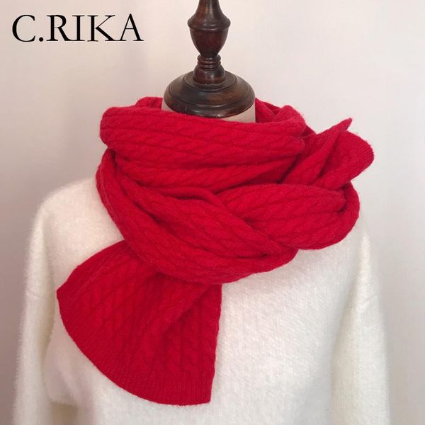 

scarves 2021 solid color scarf women girl winter outdoor fashion thicken warm soft shawls wraps red black female lady knitted long, Blue;gray