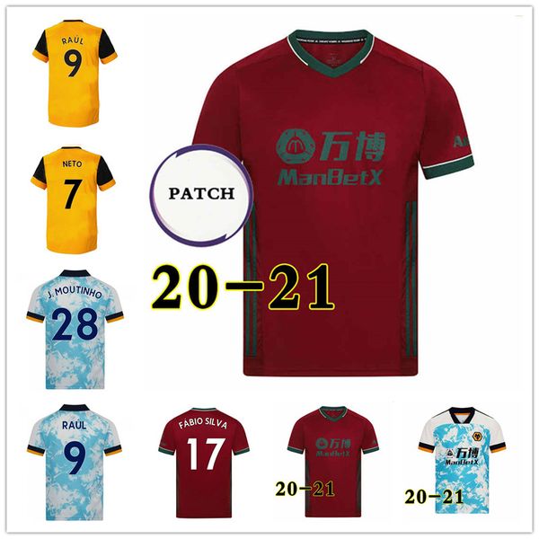 

20 21 soccer jerseys semedo raul neto 2021 wanderers j.otto podence wolverhampton football shirts adama men kids kits socks uniforms thailan, Black;yellow