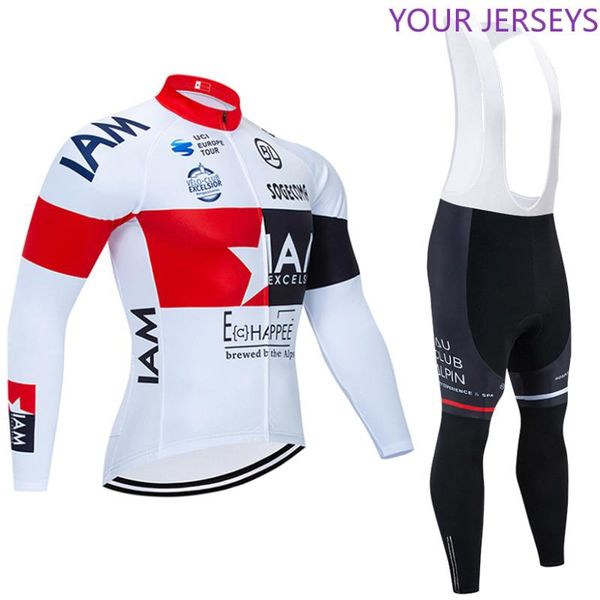 

racing sets winter 2022 team white i am cycling jersey bike pants set mens ropa ciclismo thermal fleece bicycling maillot culotte clothing, Black;blue