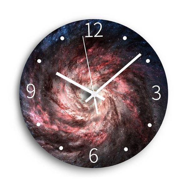 

wall clocks milky way galaxy outer space acylic printing silent clock nebula universe star modern quartz home decor