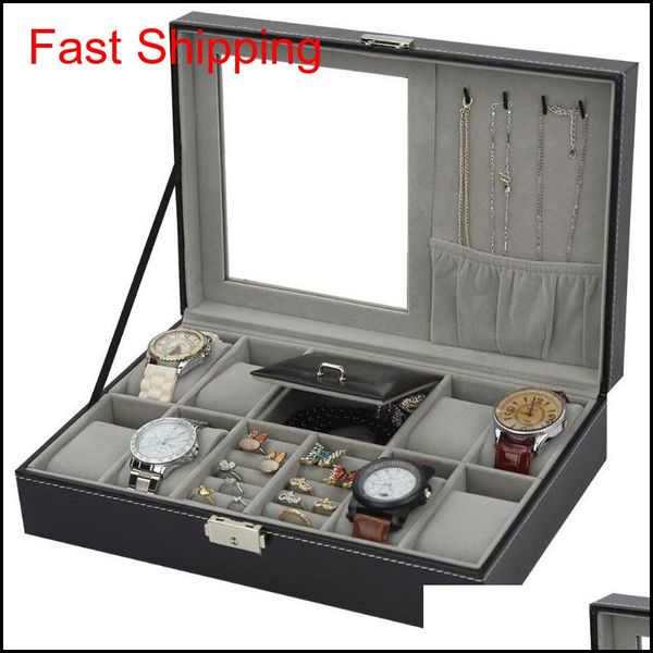 

pu leather watch jewelry box high-end organizer storage box case for watch jewelry ornament casket container boxes portable kiyjv pkmtx