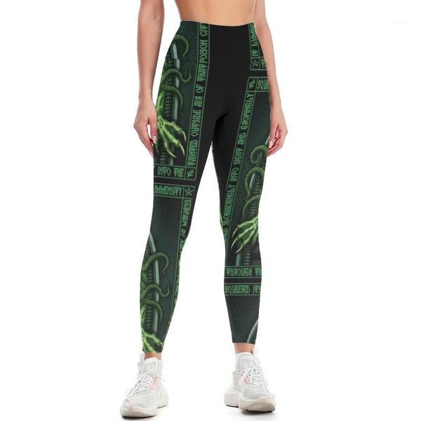 

yoga outfit cthulhu leggings high wasted print pants elastic fashion exercises teen