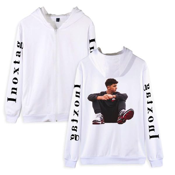 

men's hoodies & sweatshirts wawni inoxtag zip cosplay polyester plus cotton volleyball creative hoodie zipper hooded 2021, Black