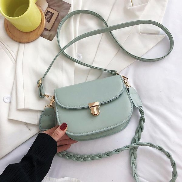 

shoulder bags korean version 2021 simple messenger lock small fashion