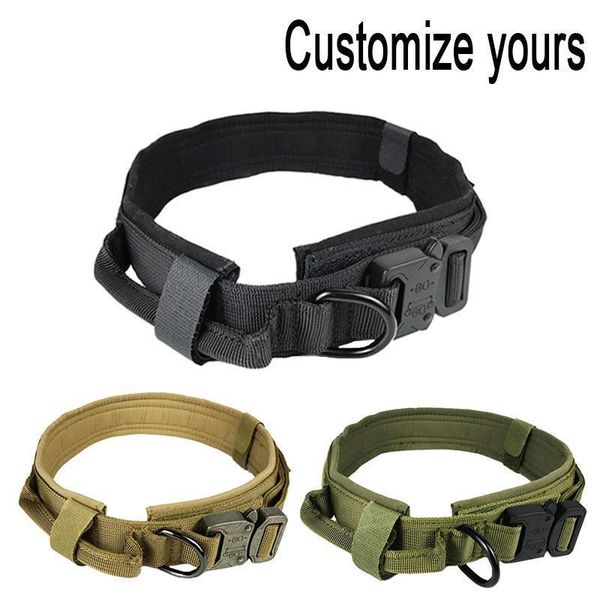 

dog collars & leashes collar nylon adjustable military tactical control handle training pet cat products1
