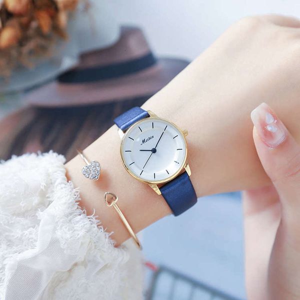 

simple new meibin meibin women's watch / fashion waterproof female wristwatch student watch female, Slivery;brown