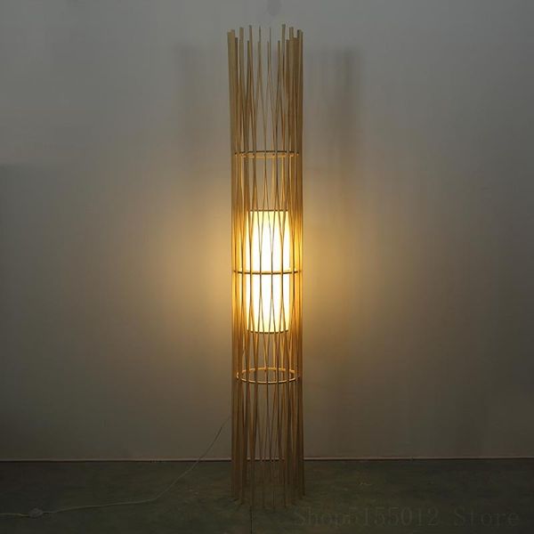 

chinese retro standing lamp living room bedroom bamboo floor lamp southeast vintage floor light japanese home decor stand light