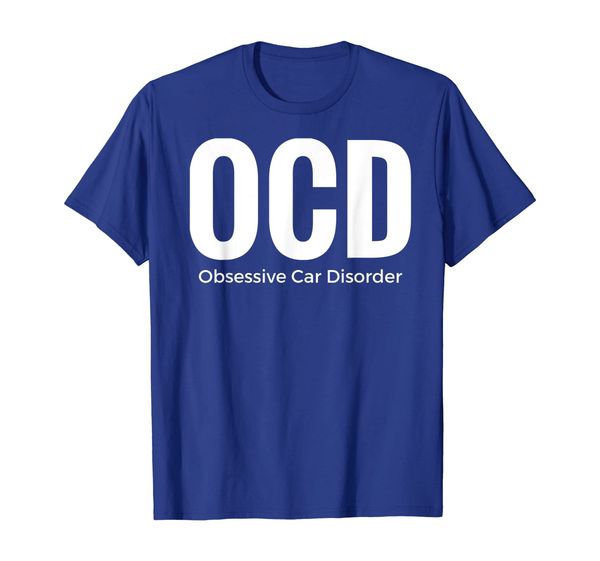 

funny car guy t shirt ocd obsessive car disorder, White;black