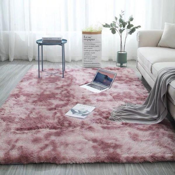 

carpets tie-dye carpet shaggy plush floor fluffy printed mats for kids faux fur area rugs living room home decoration