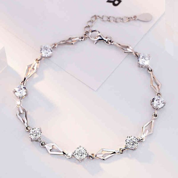 Dropshipping 925 Sier banhado pulseira de diamante para beleza mulheres pulseras plata mujer bizuteria gemstone roxo topaz pulseira
