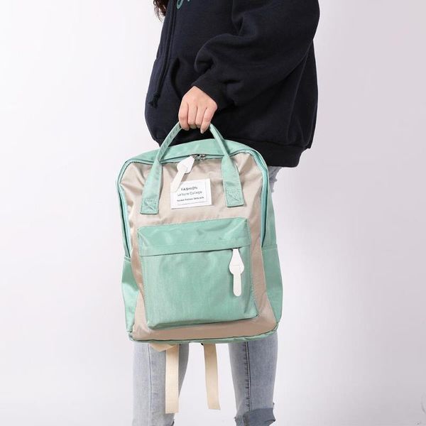 

backpack canvas portable travel college style women school bag waterproof teenagers female