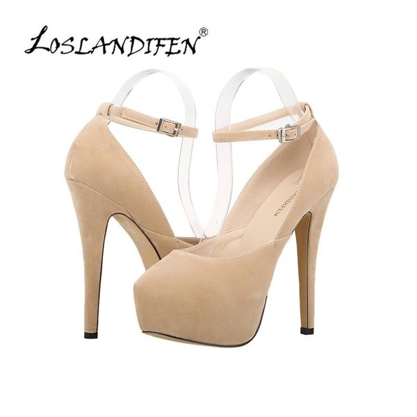 

dress shoes loslandifen fashion women velvet pumps ankle strap platform elegant high heel pointed toe red 817-5ve, Black