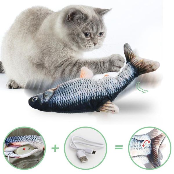 

cat toys toy dancing fish playing pet charging simulation stuffed pillow doll products supplies