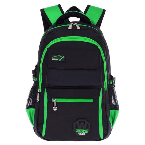 

school bags 2021 big capacity high-quality nylon backpack geometric stitching bag for boys orthopedics waterproof schoolbag