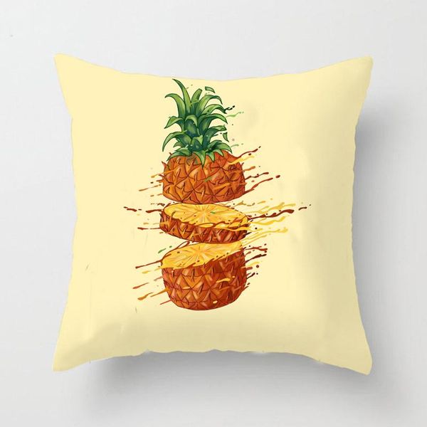 

cushion/decorative pillow yellow print pillowcase simple polyester cushion case floral pillows decorative sofa