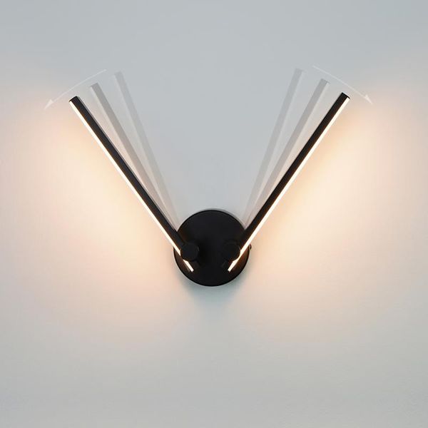 

wall lamp 10w led simple linear background adjustable light angle indoor diy bedside lighting bedroom living room decor