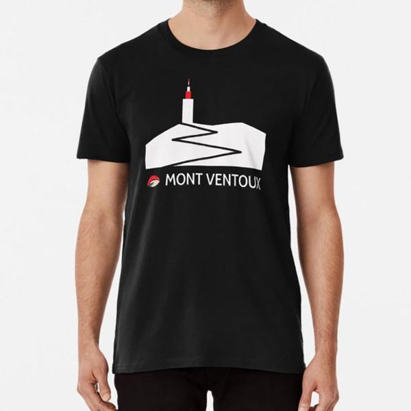 

men's t-shirts mont ventoux t shirt cycling bike riding, White;black