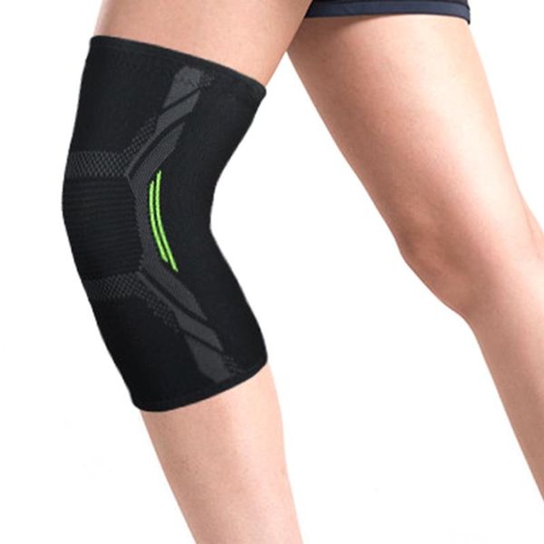 Ellenbogen-Knieschützer, elastische Therapie-Kniescheibe, Patella, Unisex, Sport-Knieschoner, Sportbekleidung, Laufen, Nylon-Strick-Knieschützer