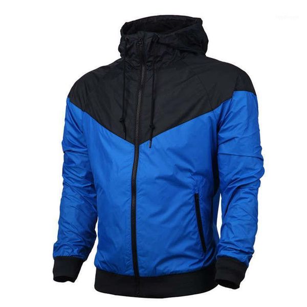 

sports windbreaker men's explosive windproof hooded casual jacket youth loose running jackets, Black;brown
