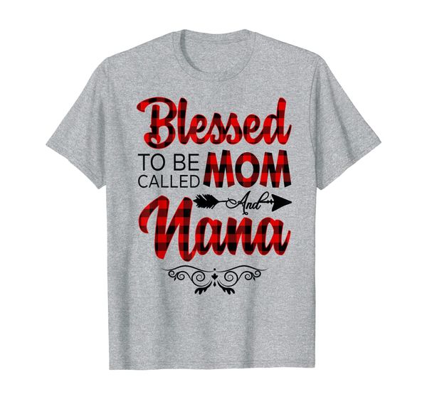 

blessed to be called mom and nana shirt floral grandma shirt, White;black