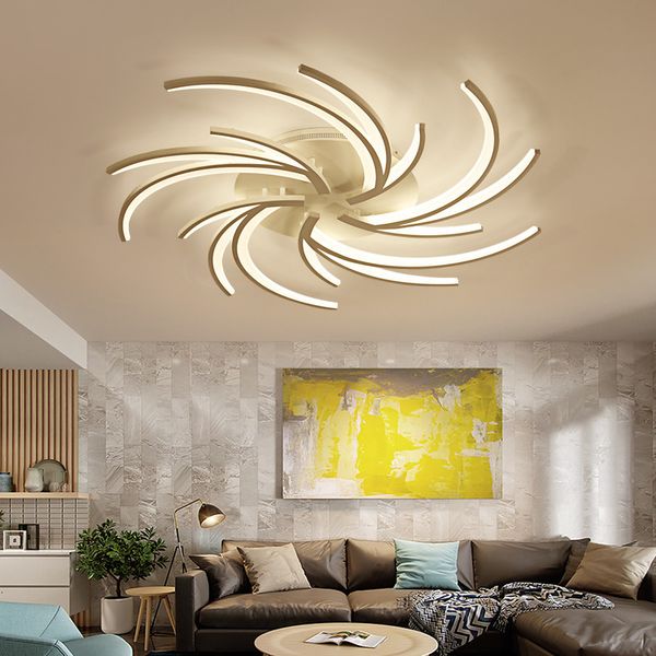 

2021 new led light bulb from modern ceiling to the fourth living room creative kitchen white chandelier can be darkened decoration house lam