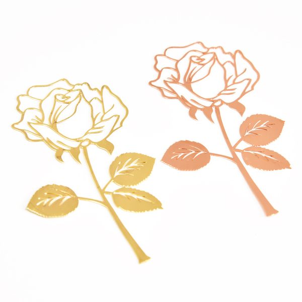 2 цвета металлические закладки полые изысканные роза закладки простые элегантные маркеры страниц ассорти книги маркеры my-inf 0641 766 k2
