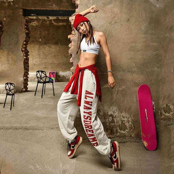 

hip hop joggers women high waist sports pants streetwear harajuku hippie jogging sweatpants korean fashion loose trouser, Black;white