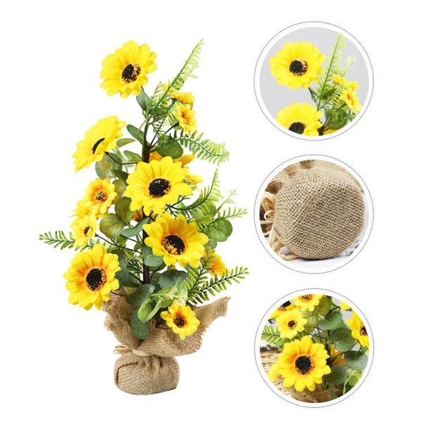 

1pc simulation flower ornament artificial flower decor fake (yellow)