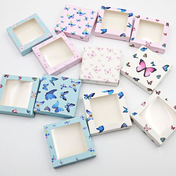 

paper eyelash packaging box lashes boxes packaging marble design for 10mm- 25mm mink eyelashes square case