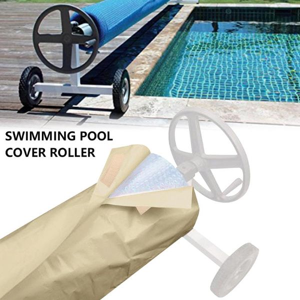

shade 4.9m swimming pool cover outdoor dustproof waterproof uv protective solar roller reel blanket tool
